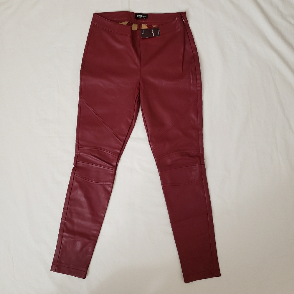 Bebe Faux Leather Legging Size 4